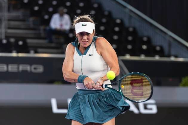 TENNIS - WTA, Tennis Damen Upper Austria Ladies Linz LINZ,AUSTRIA,29.JAN.24 - TENNIS - WTA Tour, Upper Austria Ladies Linz. Image shows Anastasia Pavlyuchenkova (RUS).  GEPAxpictures xGintarexKarpaviciute