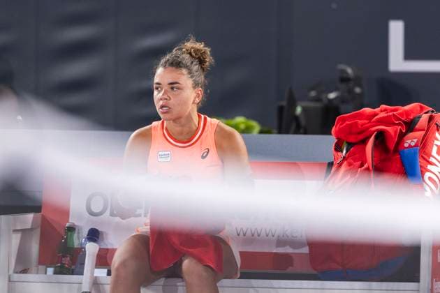 TENNIS - WTA, Tennis Damen Upper Austria Ladies Linz LINZ,AUSTRIA,29.JAN.24 - TENNIS - WTA Tour, Upper Austria Ladies Linz. Image shows Jasmine Paolini (ITA).  GEPAxpictures xGintarexKarpaviciute