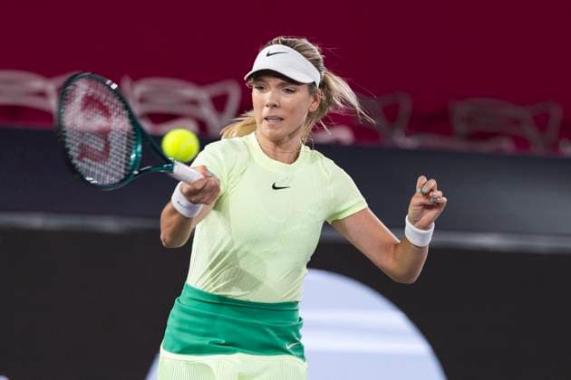 TENNIS - WTA, Tennis Damen Upper Austria Ladies Linz LINZ,AUSTRIA,29.JAN.24 - TENNIS - WTA Tour, Upper Austria Ladies Linz. Image shows Katie Boulter (GBR).  GEPAxpictures xGintarexKarpaviciute