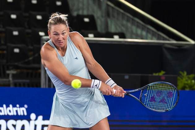 TENNIS - WTA, Tennis Damen Upper Austria Ladies Linz LINZ,AUSTRIA,29.JAN.24 - TENNIS - WTA Tour, Upper Austria Ladies Linz. Image shows Nicole Melichar-Martinez (USA).  GEPAxpictures xGintarexKarpaviciute
