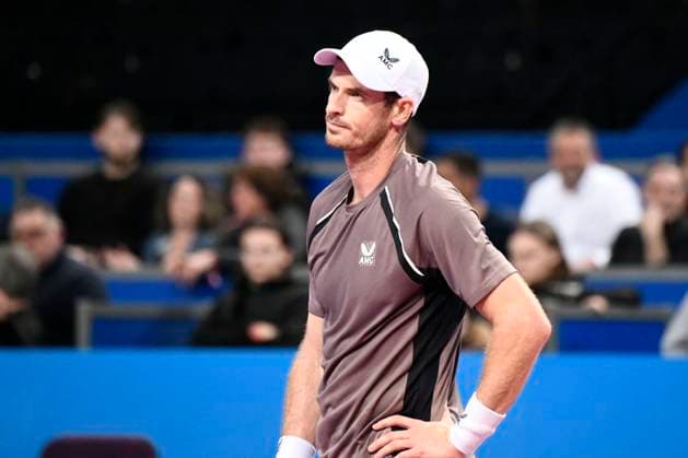 MONTPELLIER, FRANCE - JANUARY 29 : Andy MURRAY (GBR) deception during the 1st round of the ATP, Tennis Herren 250 Open Sud de France tournament against Benoit PAIRE (FRA) in Montpellier, France on January 29th, 2024 TENNIS : Open Sud de France ATP 250 - 29 01 2024 ValentinaClaret Panoramic 
