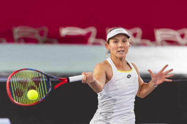 TENNIS - WTA, Tennis Damen Upper Austria Ladies Linz LINZ,AUSTRIA,30.JAN.24 - TENNIS - WTA Tour, Upper Austria Ladies Linz. Image shows Varvara Gracheva (FRA).  GEPAxpictures xGintarexKarpaviciute