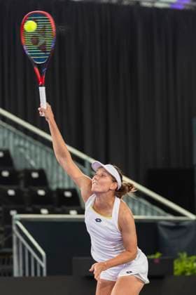 TENNIS - WTA, Tennis Damen Upper Austria Ladies Linz LINZ,AUSTRIA,30.JAN.24 - TENNIS - WTA Tour, Upper Austria Ladies Linz. Image shows Varvara Gracheva (FRA).  GEPAxpictures xGintarexKarpaviciute