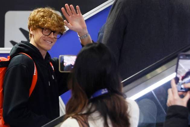 Tennis, arrival of Australian Open winner Jannik Sinner
