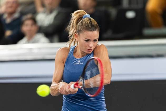 TENNIS - WTA, Tennis Damen Upper Austria Ladies Linz LINZ,AUSTRIA,30.JAN.24 - TENNIS - WTA Tour, Upper Austria Ladies Linz. Image shows Camila Giorgi (ITA).  GEPAxpictures xGintarexKarpaviciute