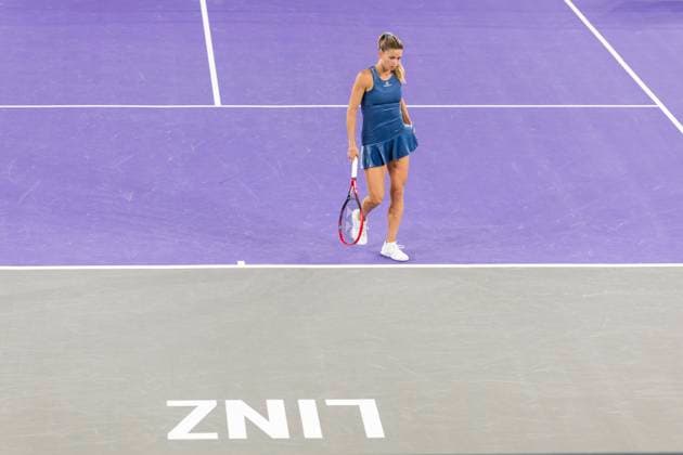 TENNIS - WTA, Tennis Damen Upper Austria Ladies Linz LINZ,AUSTRIA,30.JAN.24 - TENNIS - WTA Tour, Upper Austria Ladies Linz. Image shows Camila Giorgi (ITA).  GEPAxpictures xGintarexKarpaviciute