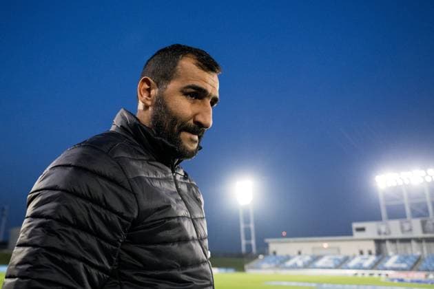 240130 Head coach Mak Lind of Häcken ahead of the UEFA Women s Champions League football match between Real Madrid and Häcken on January 30, 2024 in Madrid Photo Mathias Bergeld BILDBYRAN code MB MB0845 fotboll football soccer fotball champions league real madrid häcken dam bbeng women kvinner  Copyright: MATHIASxBERGELD BB240130MB022
