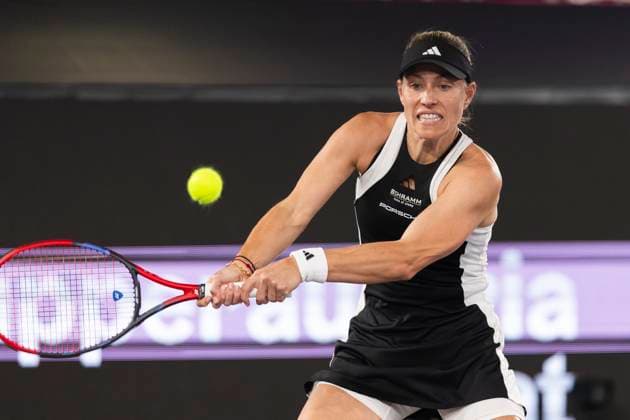 TENNIS - WTA, Tennis Damen Upper Austria Ladies Linz LINZ,AUSTRIA,30.JAN.24 - TENNIS - WTA Tour, Upper Austria Ladies Linz. Image shows Angelique Kerber (GER).  GEPAxpictures xGintarexKarpaviciute