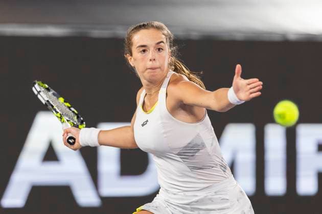TENNIS - WTA, Tennis Damen Upper Austria Ladies Linz LINZ,AUSTRIA,30.JAN.24 - TENNIS - WTA Tour, Upper Austria Ladies Linz. Image shows Lucia Bronzetti (ITA).  GEPAxpictures xGintarexKarpaviciute