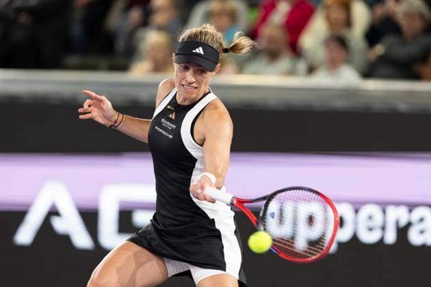 TENNIS - WTA, Tennis Damen Upper Austria Ladies Linz LINZ,AUSTRIA,30.JAN.24 - TENNIS - WTA Tour, Upper Austria Ladies Linz. Image shows Angelique Kerber (GER).  GEPAxpictures xGintarexKarpaviciute