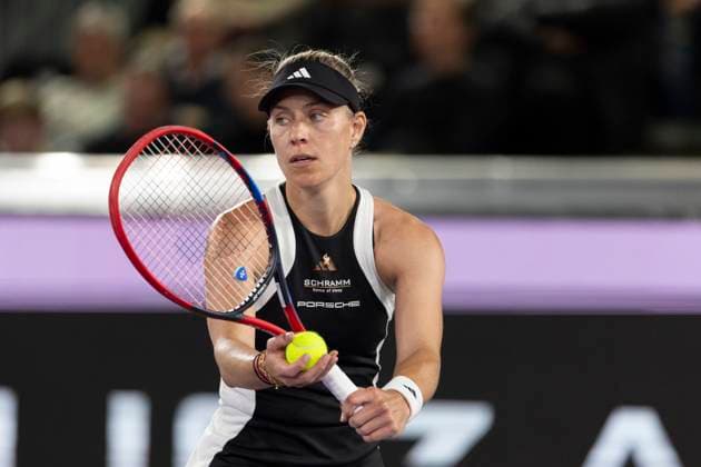 TENNIS - WTA, Tennis Damen Upper Austria Ladies Linz LINZ,AUSTRIA,30.JAN.24 - TENNIS - WTA Tour, Upper Austria Ladies Linz. Image shows Angelique Kerber (GER).  GEPAxpictures xGintarexKarpaviciute