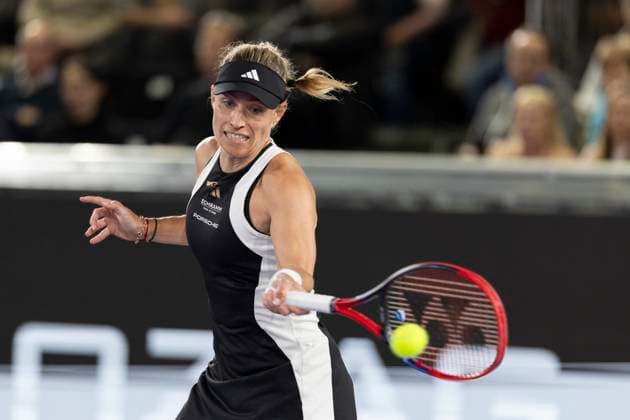 TENNIS - WTA, Tennis Damen Upper Austria Ladies Linz LINZ,AUSTRIA,30.JAN.24 - TENNIS - WTA Tour, Upper Austria Ladies Linz. Image shows Angelique Kerber (GER).  GEPAxpictures xGintarexKarpaviciute