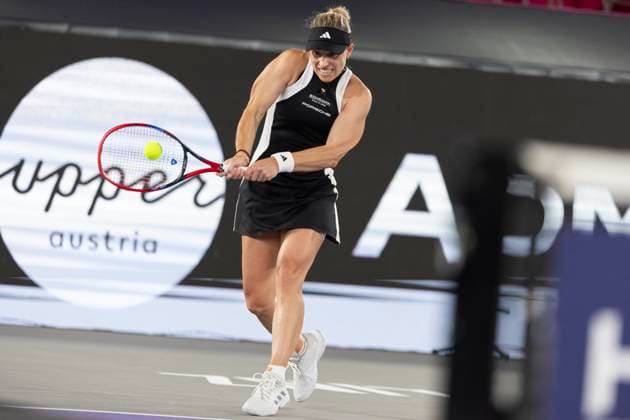 TENNIS - WTA, Tennis Damen Upper Austria Ladies Linz LINZ,AUSTRIA,30.JAN.24 - TENNIS - WTA Tour, Upper Austria Ladies Linz. Image shows Angelique Kerber (GER).  GEPAxpictures xGintarexKarpaviciute