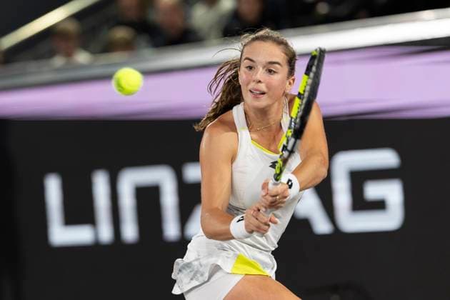 TENNIS - WTA, Tennis Damen Upper Austria Ladies Linz LINZ,AUSTRIA,30.JAN.24 - TENNIS - WTA Tour, Upper Austria Ladies Linz. Image shows Lucia Bronzetti (ITA).  GEPAxpictures xGintarexKarpaviciute