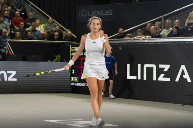 TENNIS - WTA, Tennis Damen Upper Austria Ladies Linz LINZ,AUSTRIA,30.JAN.24 - TENNIS - WTA Tour, Upper Austria Ladies Linz. Image shows Lucia Bronzetti (ITA).  GEPAxpictures xGintarexKarpaviciute