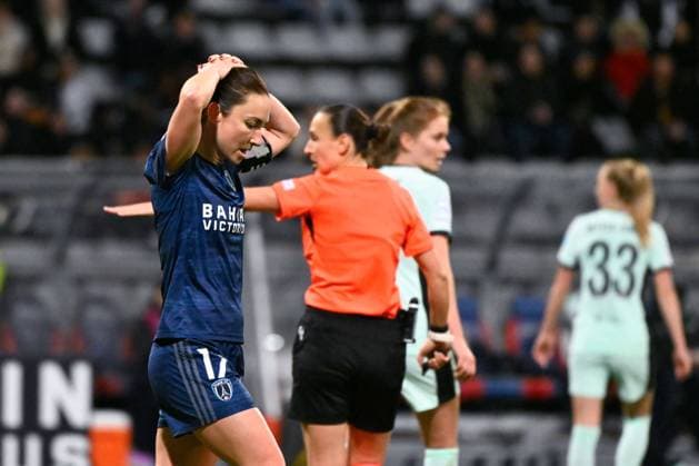 Gaetane THINEY ( 17 - PFC ) looks dejected during the UEFA Women s Champions League match between PFC and Chelsea at Stade Charlety on January 30, 2024 in Paris, France. ( Photo by federico pestellini panoramic ) - FOOTBALL : PFC vs Chelsea - Ligue des Champions Feminine - 30 01 2024 FedericoPestellini Panoramic 