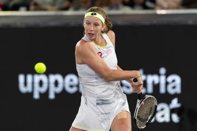 TENNIS - WTA, Tennis Damen Upper Austria Ladies Linz LINZ,AUSTRIA,30.JAN.24 - TENNIS - WTA Tour, Upper Austria Ladies Linz. Image shows Sinja Kraus (AUT).  GEPAxpictures xGintarexKarpaviciute