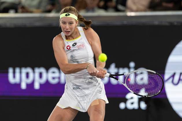 TENNIS - WTA, Tennis Damen Upper Austria Ladies Linz LINZ,AUSTRIA,30.JAN.24 - TENNIS - WTA Tour, Upper Austria Ladies Linz. Image shows Sinja Kraus (AUT).  GEPAxpictures xGintarexKarpaviciute