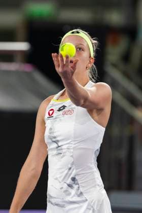 TENNIS - WTA, Tennis Damen Upper Austria Ladies Linz LINZ,AUSTRIA,30.JAN.24 - TENNIS - WTA Tour, Upper Austria Ladies Linz. Image shows Sinja Kraus (AUT).  GEPAxpictures xGintarexKarpaviciute
