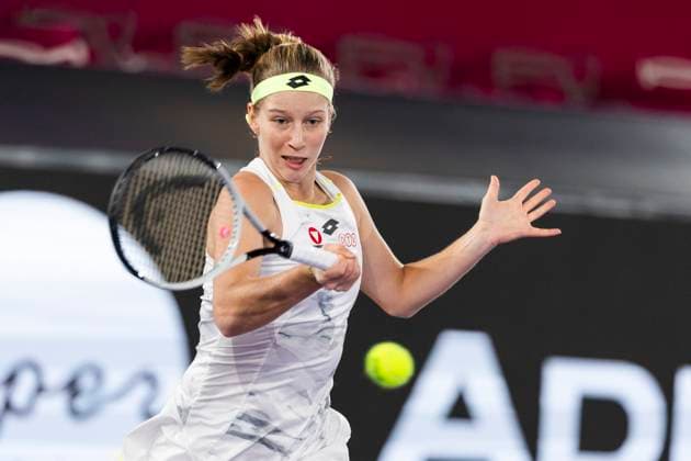 TENNIS - WTA, Tennis Damen Upper Austria Ladies Linz LINZ,AUSTRIA,30.JAN.24 - TENNIS - WTA Tour, Upper Austria Ladies Linz. Image shows Sinja Kraus (AUT).  GEPAxpictures xGintarexKarpaviciute