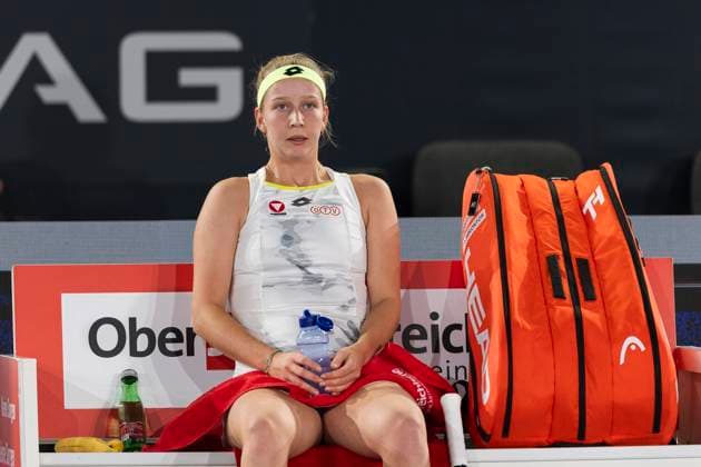 TENNIS - WTA, Tennis Damen Upper Austria Ladies Linz LINZ,AUSTRIA,30.JAN.24 - TENNIS - WTA Tour, Upper Austria Ladies Linz. Image shows Sinja Kraus (AUT).  GEPAxpictures xGintarexKarpaviciute