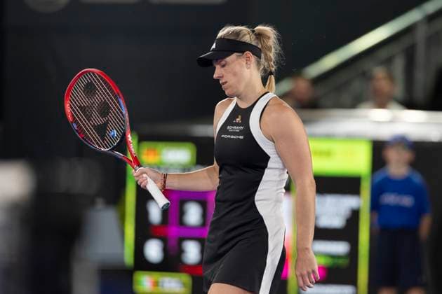 Sport Bilder des Tages TENNIS - WTA, Tennis Damen Upper Austria Ladies Linz LINZ,AUSTRIA,30.JAN.24 - TENNIS - WTA Tour, Upper Austria Ladies Linz. Image shows Angelique Kerber (GER).  GEPAxpictures xGintarexKarpaviciute