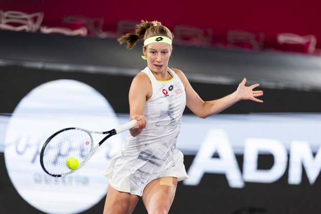 TENNIS - WTA, Tennis Damen Upper Austria Ladies Linz LINZ,AUSTRIA,30.JAN.24 - TENNIS - WTA Tour, Upper Austria Ladies Linz. Image shows Sinja Kraus (AUT).  GEPAxpictures xGintarexKarpaviciute