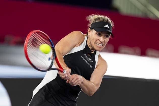 TENNIS - WTA, Tennis Damen Upper Austria Ladies Linz LINZ,AUSTRIA,30.JAN.24 - TENNIS - WTA Tour, Upper Austria Ladies Linz. Image shows Angelique Kerber (GER).  GEPAxpictures xGintarexKarpaviciute