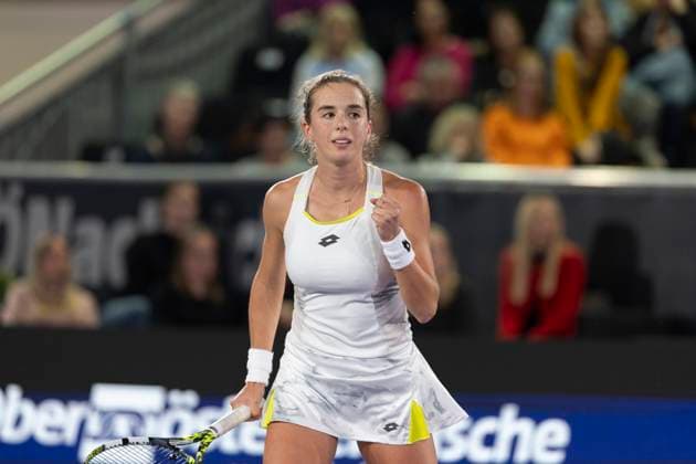 TENNIS - WTA, Tennis Damen Upper Austria Ladies Linz LINZ,AUSTRIA,30.JAN.24 - TENNIS - WTA Tour, Upper Austria Ladies Linz. Image shows Lucia Bronzetti (ITA).  GEPAxpictures xGintarexKarpaviciute