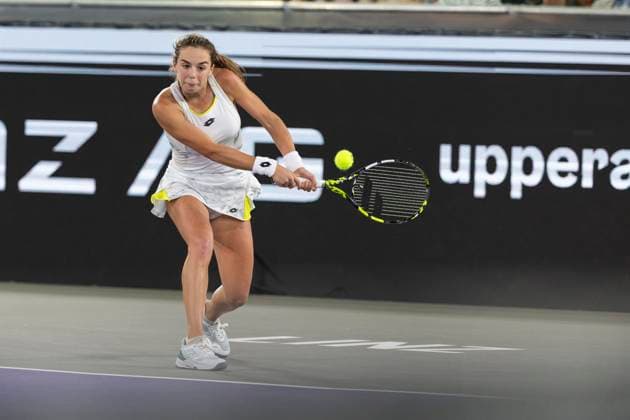 TENNIS - WTA, Tennis Damen Upper Austria Ladies Linz LINZ,AUSTRIA,30.JAN.24 - TENNIS - WTA Tour, Upper Austria Ladies Linz. Image shows Lucia Bronzetti (ITA).  GEPAxpictures xGintarexKarpaviciute