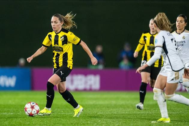 240130 Elin Rubensson of Häcken during the UEFA Women s Champions League football match between Real Madrid and Häcken on January 30, 2024 in Madrid Photo Mathias Bergeld BILDBYRAN code MB MB0845 fotboll football soccer fotball champions league real madrid häcken dam bbeng women kvinner  Copyright: MATHIASxBERGELD BB240130MB101