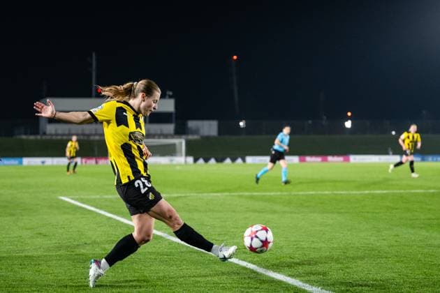 240130 Anna Anvegard of Häcken during the UEFA Women s Champions League football match between Real Madrid and Häcken on January 30, 2024 in Madrid Photo Mathias Bergeld BILDBYRAN code MB MB0845 fotboll football soccer fotball champions league real madrid häcken dam bbeng women kvinner  Copyright: MATHIASxBERGELD BB240130MB110