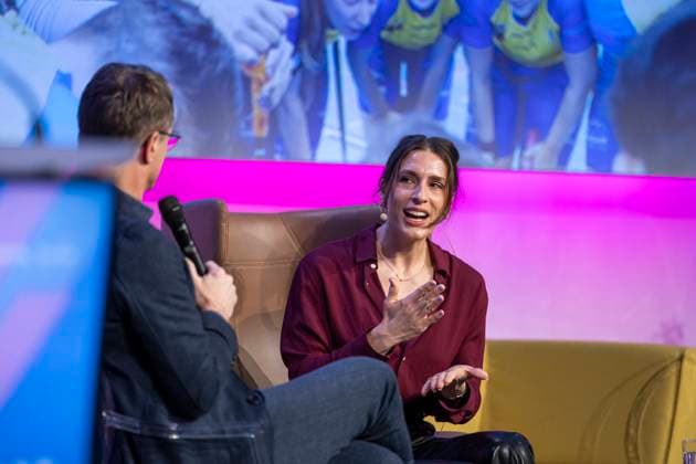 TENNIS - WTA, Tennis Damen Upper Austria Ladies Linz LINZ,AUSTRIA,31.JAN.24 - TENNIS - WTA Tour, Upper Austria Ladies Linz, female conference. Image shows Markus Hengstschlaeger and Andrea Petkovic (GER).  GEPAxpictures xGintarexKarpaviciute