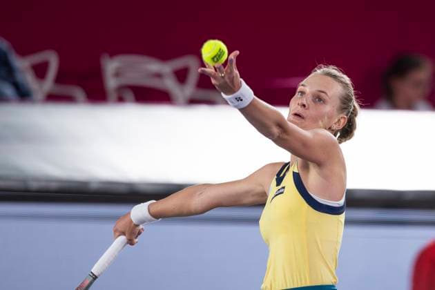 TENNIS - WTA, Tennis Damen Upper Austria Ladies Linz LINZ,AUSTRIA,31.JAN.24 - TENNIS - WTA Tour, Upper Austria Ladies Linz. Image shows Dayana Yastremska (UKR).  GEPAxpictures xGintarexKarpaviciute