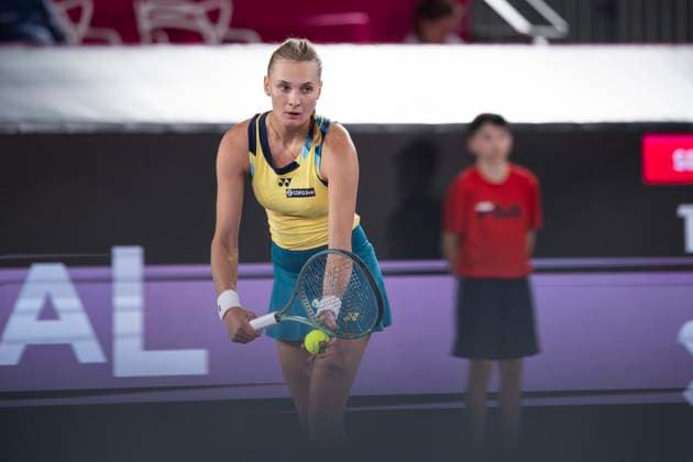 TENNIS - WTA, Tennis Damen Upper Austria Ladies Linz LINZ,AUSTRIA,31.JAN.24 - TENNIS - WTA Tour, Upper Austria Ladies Linz. Image shows Dayana Yastremska (UKR).  GEPAxpictures xGintarexKarpaviciute