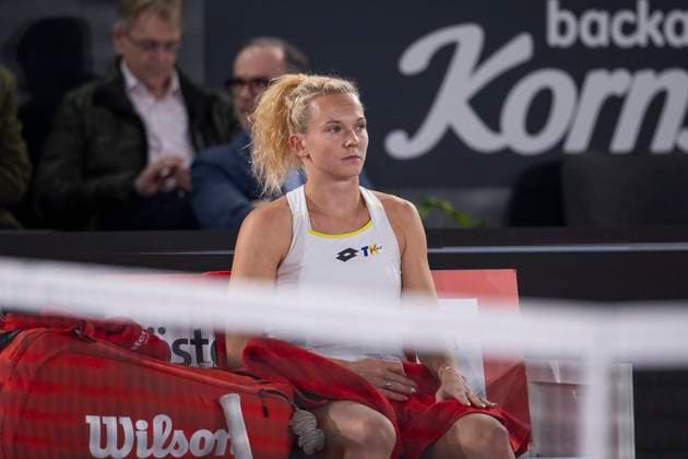 TENNIS - WTA, Tennis Damen Upper Austria Ladies Linz LINZ,AUSTRIA,31.JAN.24 - TENNIS - WTA Tour, Upper Austria Ladies Linz. Image shows Katerina Siniakova (CZE).  GEPAxpictures xGintarexKarpaviciute