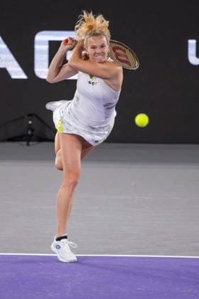 TENNIS - WTA, Tennis Damen Upper Austria Ladies Linz LINZ,AUSTRIA,31.JAN.24 - TENNIS - WTA Tour, Upper Austria Ladies Linz. Image shows Katerina Siniakova (CZE).  GEPAxpictures xGintarexKarpaviciute