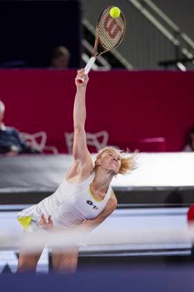 TENNIS - WTA, Tennis Damen Upper Austria Ladies Linz LINZ,AUSTRIA,31.JAN.24 - TENNIS - WTA Tour, Upper Austria Ladies Linz. Image shows Katerina Siniakova (CZE).  GEPAxpictures xGintarexKarpaviciute
