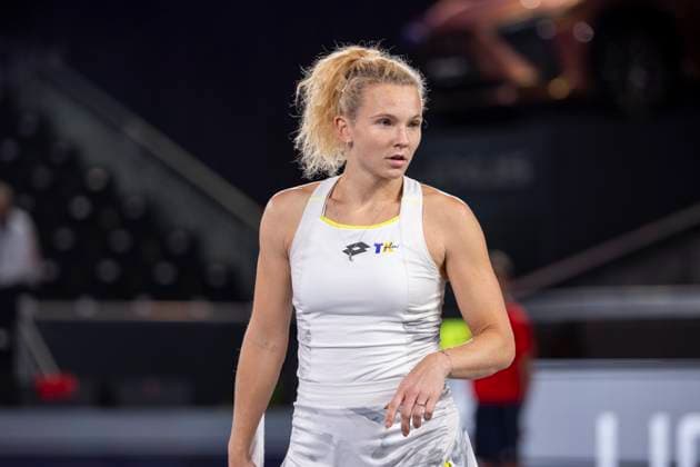 TENNIS - WTA, Tennis Damen Upper Austria Ladies Linz LINZ,AUSTRIA,31.JAN.24 - TENNIS - WTA Tour, Upper Austria Ladies Linz. Image shows Katerina Siniakova (CZE).  GEPAxpictures xGintarexKarpaviciute