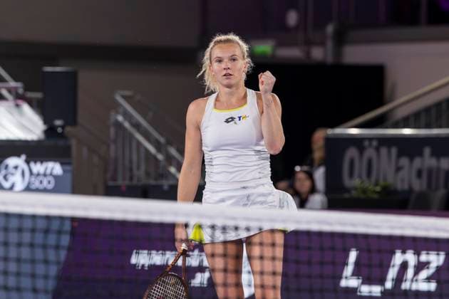 TENNIS - WTA, Tennis Damen Upper Austria Ladies Linz LINZ,AUSTRIA,31.JAN.24 - TENNIS - WTA Tour, Upper Austria Ladies Linz. Image shows Katerina Siniakova (CZE).  GEPAxpictures xGintarexKarpaviciute