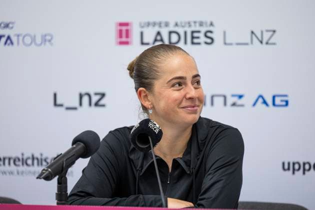 TENNIS - WTA, Tennis Damen Upper Austria Ladies Linz LINZ,AUSTRIA,31.JAN.24 - TENNIS - WTA Tour, Upper Austria Ladies Linz, press conference, PK, Pressekonferenz Image shows JeÄ¼ena Ostapenko (LAT).  GEPAxpictures xGintarexKarpaviciute