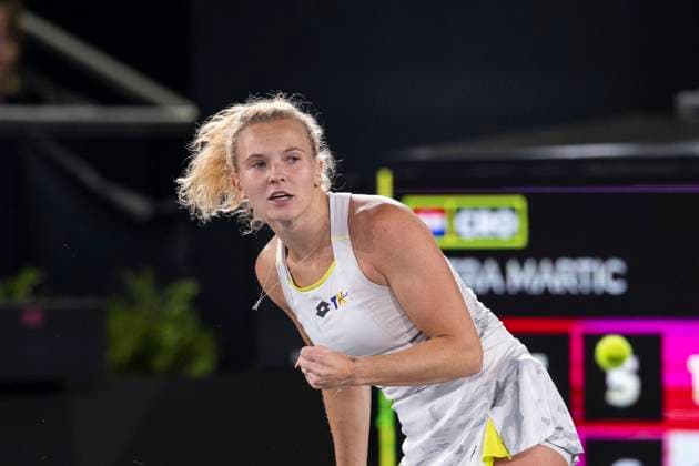 TENNIS - WTA, Tennis Damen Upper Austria Ladies Linz LINZ,AUSTRIA,31.JAN.24 - TENNIS - WTA Tour, Upper Austria Ladies Linz. Image shows Katerina Siniakova (CZE).  GEPAxpictures xGintarexKarpaviciute