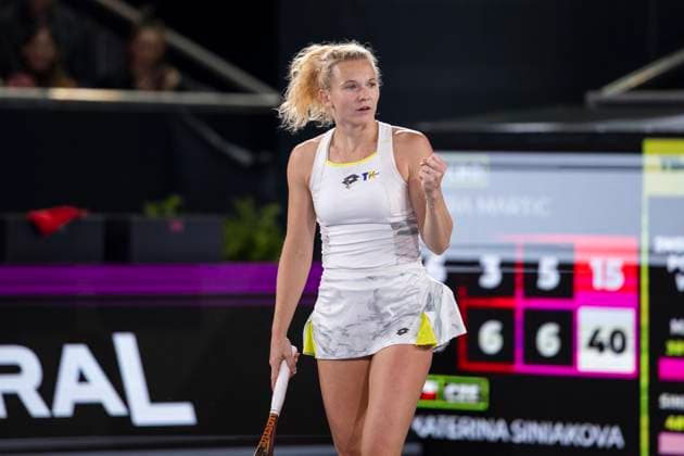 TENNIS - WTA, Tennis Damen Upper Austria Ladies Linz LINZ,AUSTRIA,31.JAN.24 - TENNIS - WTA Tour, Upper Austria Ladies Linz. Image shows Katerina Siniakova (CZE).  GEPAxpictures xGintarexKarpaviciute