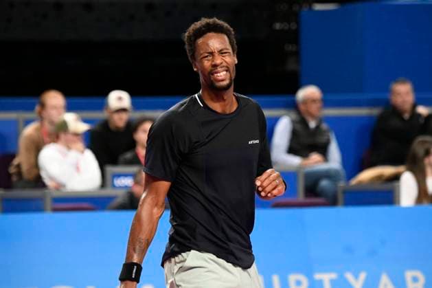 MONTPELLIER, FRANCE - JANUARY 31 : Gael MONFILS (FRA) deception during the 1st round of the ATP, Tennis Herren 250 Open Sud de France tournament vs. Flavio COBOLLI (ITA) in Montpellier, France on January 31st, 2024. TENNIS : Open Sud de France ATP 250 - 31 01 2024 ValentinaClaret Panoramic 