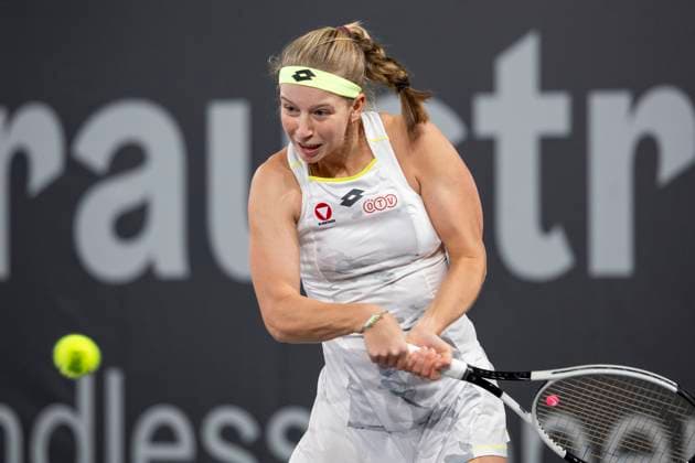 TENNIS - WTA, Tennis Damen Upper Austria Ladies Linz LINZ,AUSTRIA,31.JAN.24 - TENNIS - WTA Tour, Upper Austria Ladies Linz. Image shows Sinja Kraus (AUT).  GEPAxpictures xGintarexKarpaviciute