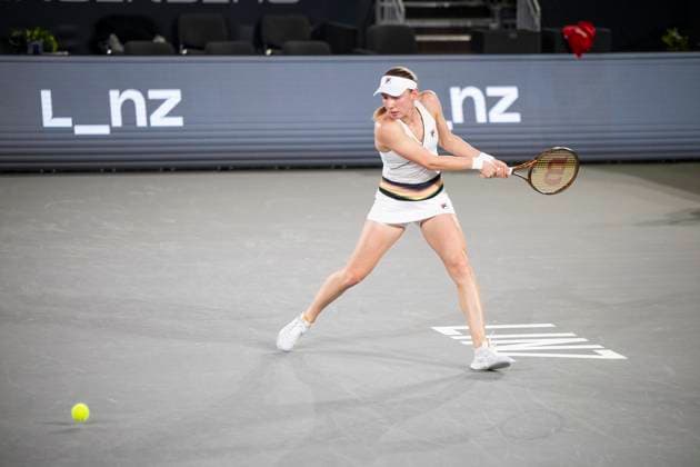 TENNIS - WTA, Tennis Damen Upper Austria Ladies Linz LINZ,AUSTRIA,31.JAN.24 - TENNIS - WTA Tour, Upper Austria Ladies Linz. Image shows Ekaterina Alexandrova (RUS).  GEPAxpictures xGintarexKarpaviciute