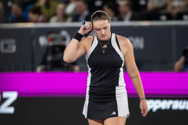 Sport Bilder des Tages TENNIS - WTA, Tennis Damen Upper Austria Ladies Linz LINZ,AUSTRIA,31.JAN.24 - TENNIS - WTA Tour, Upper Austria Ladies Linz. Image shows Jule Niemeier (GER).  GEPAxpictures xGintarexKarpaviciute