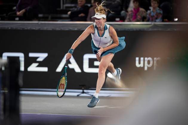 TENNIS - WTA, Tennis Damen Upper Austria Ladies Linz LINZ,AUSTRIA,31.JAN.24 - TENNIS - WTA Tour, Upper Austria Ladies Linz. Image shows Anastasia Pavlyuchenkova (RUS).  GEPAxpictures xGintarexKarpaviciute