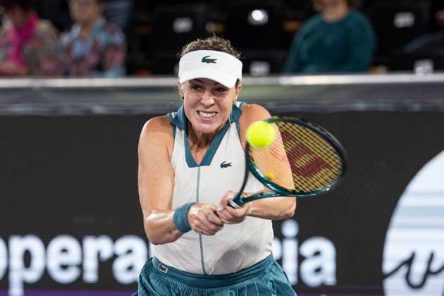 TENNIS - WTA, Tennis Damen Upper Austria Ladies Linz LINZ,AUSTRIA,31.JAN.24 - TENNIS - WTA Tour, Upper Austria Ladies Linz. Image shows Anastasia Pavlyuchenkova (RUS).  GEPAxpictures xGintarexKarpaviciute
