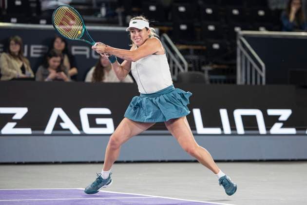 TENNIS - WTA, Tennis Damen Upper Austria Ladies Linz LINZ,AUSTRIA,31.JAN.24 - TENNIS - WTA Tour, Upper Austria Ladies Linz. Image shows Anastasia Pavlyuchenkova (RUS).  GEPAxpictures xGintarexKarpaviciute